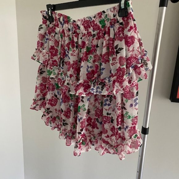 Misa Los Angeles ruffle floral skirt; size Medium - Picture 5 of 5